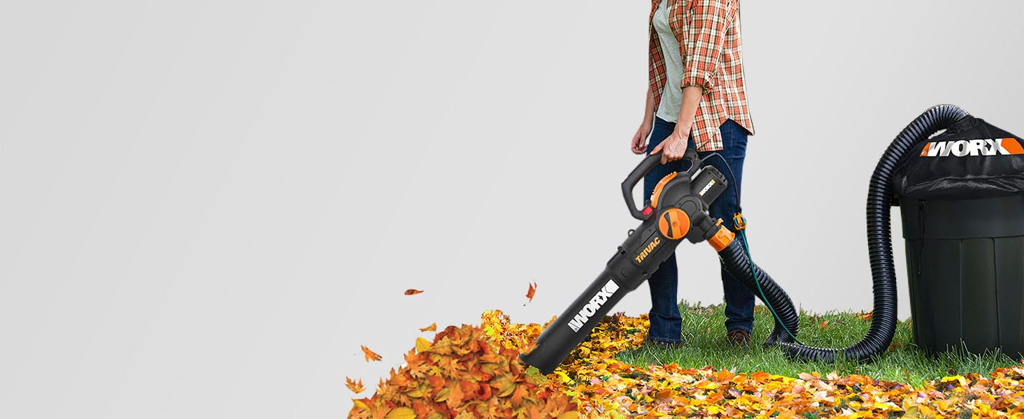 The LEAFPRO picks up an enormous amount of leaves and deposits them directly into your trash can.