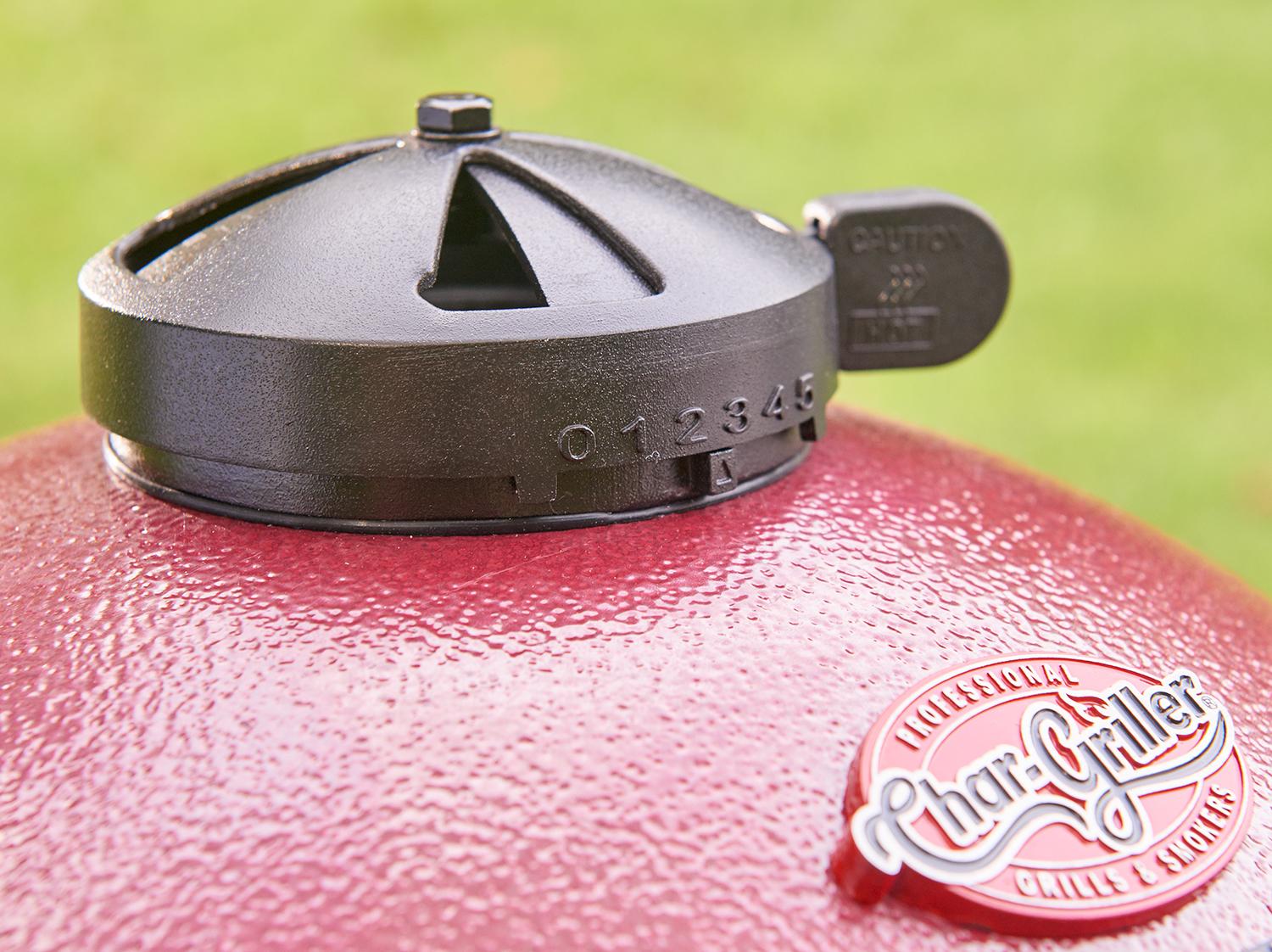 CharGriller E06614 Akorn Jr. Kamado Kooker Charcoal Grill Red