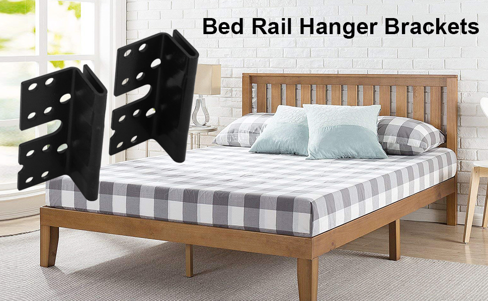 CNSY 2PCS Headboard/Footboard Bed Rail Hanger Bracket for 2
