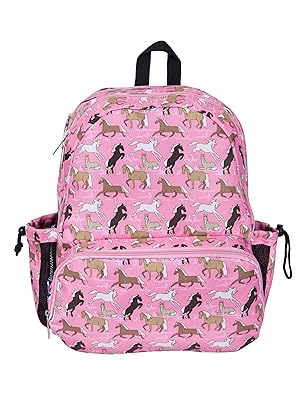 wildkin horses in pink backpack