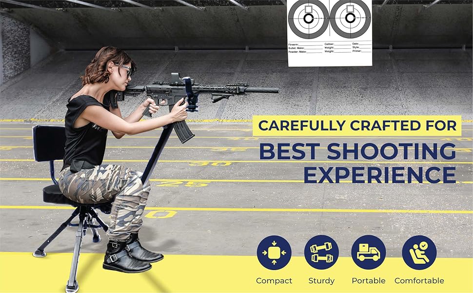 Benchmaster Ground Blind and Shooting Chair Ambidextrous All Steel 4