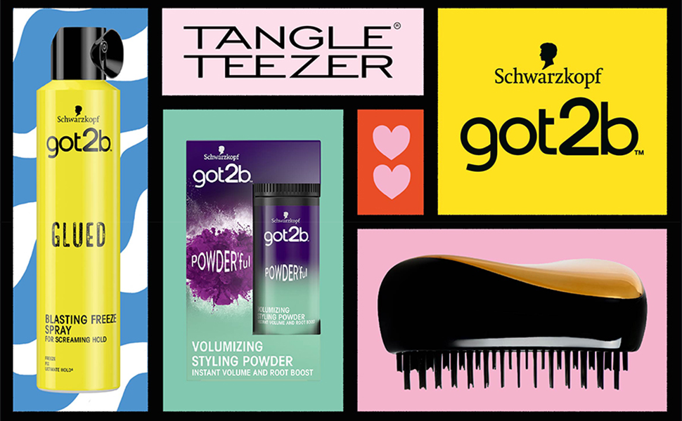 Schwarzkopf got2b Good Hair Day Gift Set Tangle Teezer, Blasting