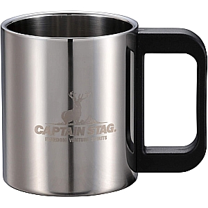 キャプテンスタッグ(CAPTAIN STAG) アウトドア コップ マグカップ タンブラー ダブルステンレス 中空二重構造 ステンレス製 NEWマレー