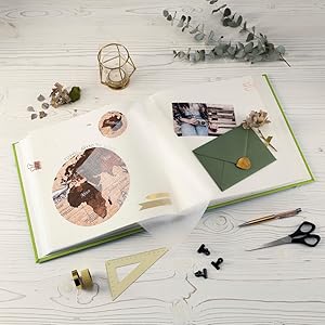 Turn your photo album into a scrapbook and give it your personal design.