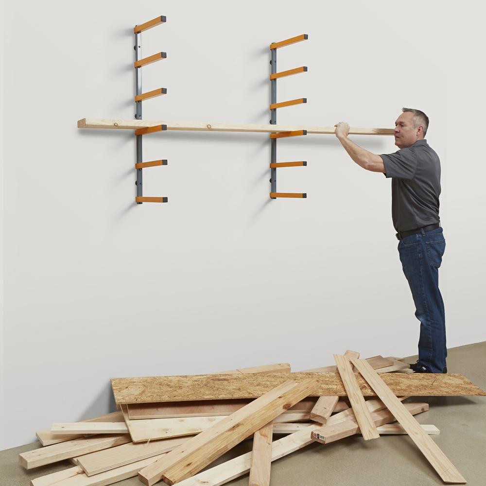 Lumber Storage Rack Portamate PBR-001. Six-Level Wall 