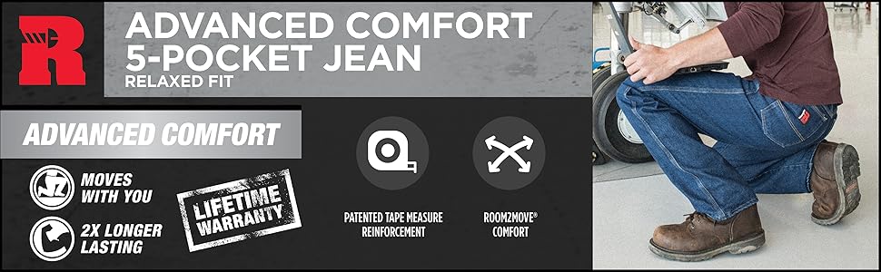 Wrangler Riggs Workwear Men S Advanced Comfort Five Pocket Jean At