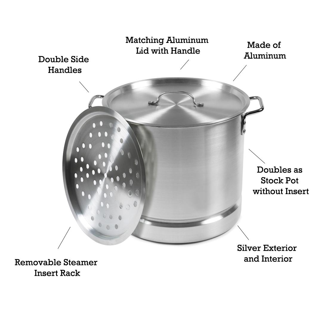 IMUSA USA MEXICANA34 Aluminum Tamale and Steamer Pot 32