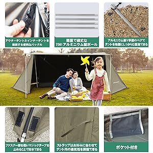 【送料込み!!】ウルトラスポーツ キャンプソロテント Amazon.co.jp: ウルトラナチュラ 軍幕 テント キャンプ テント 1