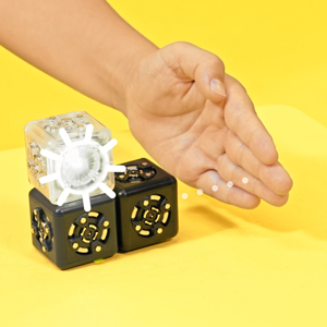Cubelets are a tactile coding tool. As you a build a robot you build a program.