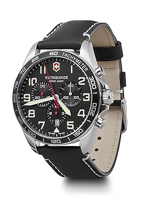 J☆ Victorinox Fieldforce Chronograph Quartz Black Dial Men's