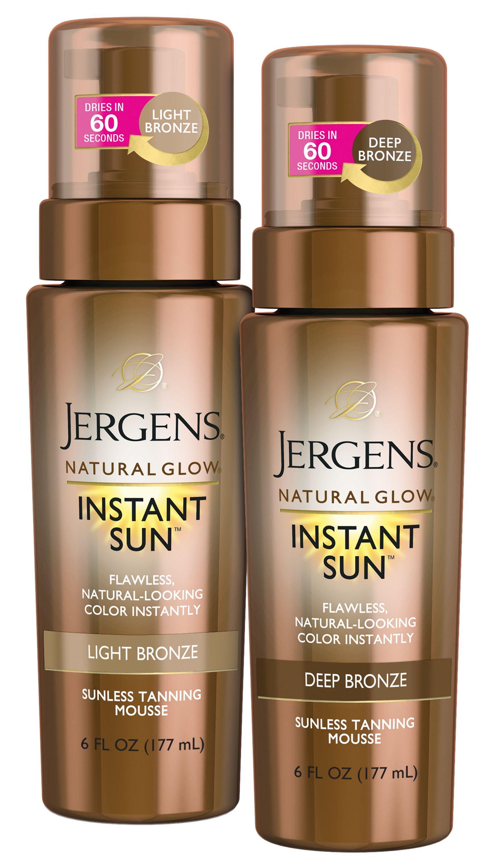 Jergens Natural Glow Instant Sun Sunless Tanning Mousse, Light, 6 Fluid