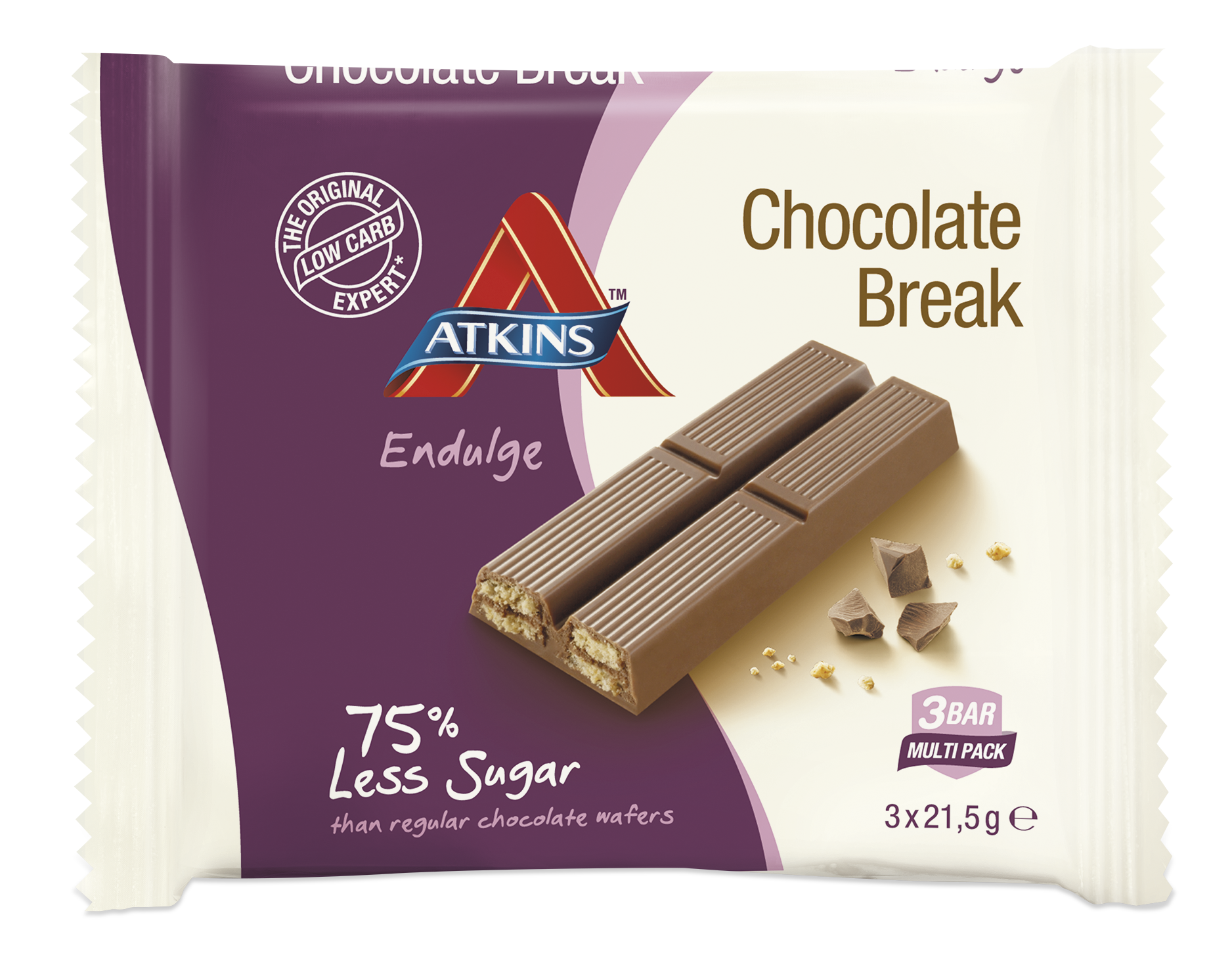 Atkins Endulge Chocolate Break 3 Bar Pack 1 X 64.5G Amazon.co.uk