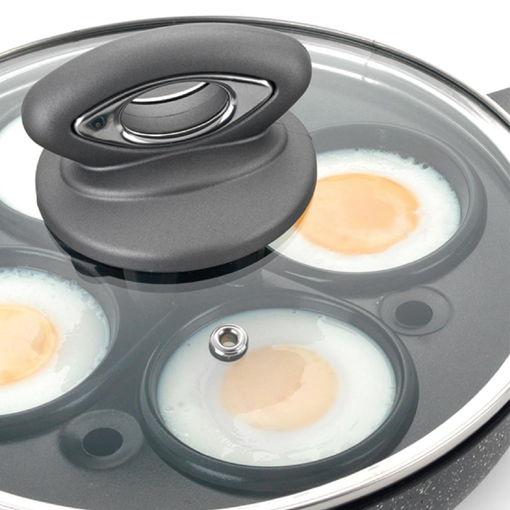 Salter BW05391 Marble Collection 4 Cup Egg Poaching Pan, Grey Amazon