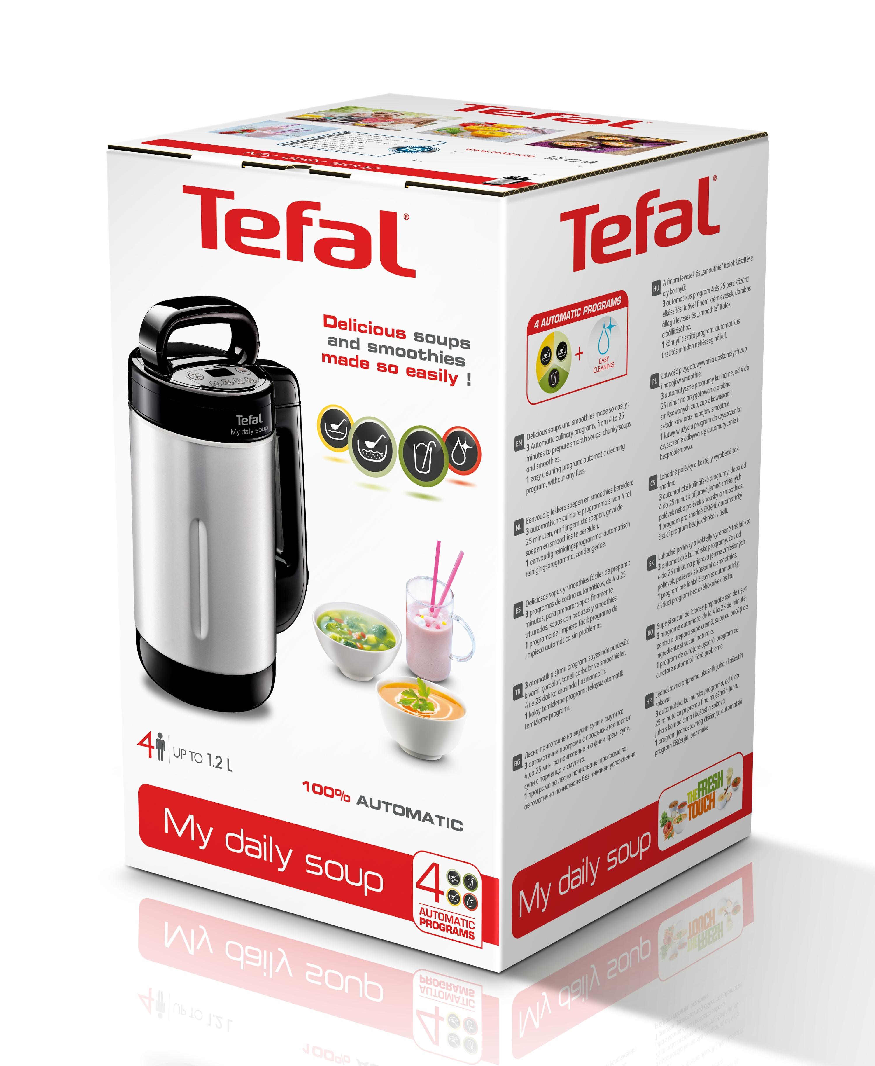 Tefal BL542840 My Daily Soup and Smoothie Maker, Stainless Steel, Black