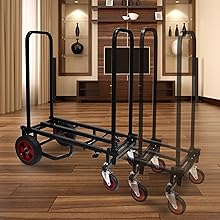 Adjustable Professional Equipment Cart - Compact 8-in-1 Folding Multi-Cart, Hand Truck/Dolly/