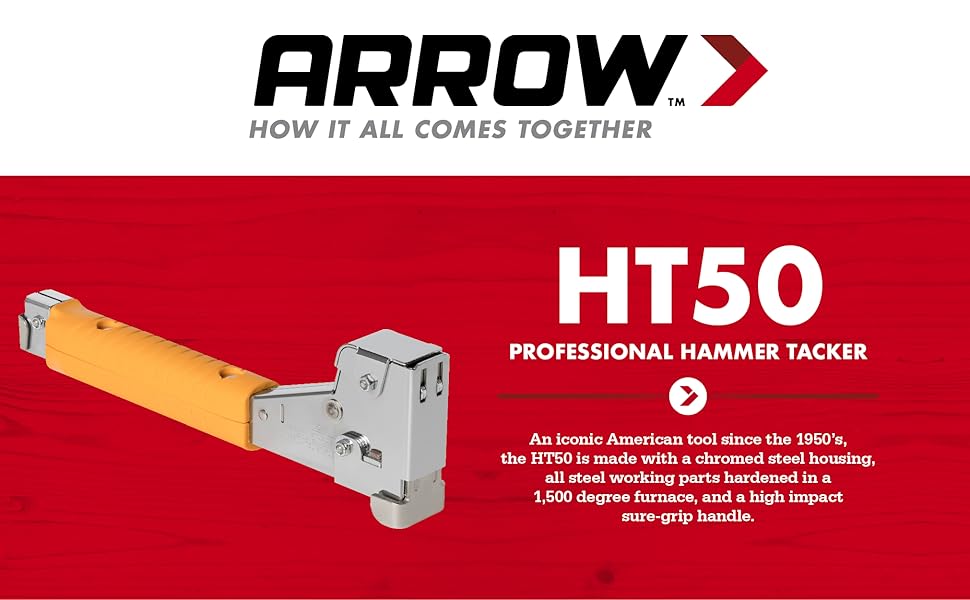Arrow HT50 Heavy Duty Hammer Tacker, ChromedSteel Manual