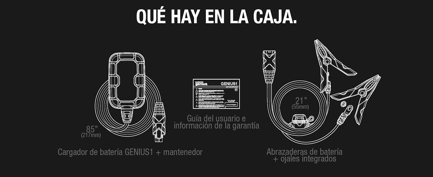 NOCO GENIUS1EU, Inteligente automático de 1A, Cargador 6V y 12V