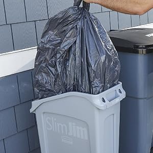 Rubbermaid Commercial Products Slim Jim Trash Can Thin Container Under Counter Cabinet Easy Access