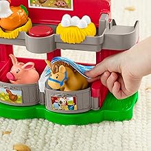​Fisher-Price Little People Caring for Animals Farm Playset with Smart Stages learning content