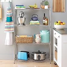 shelving storage organization kitchen basement attic garage