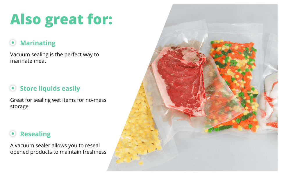 IDL Packaging 8" x 12" Quart Chamber Vacuum Sealer Bags for Food (Pack