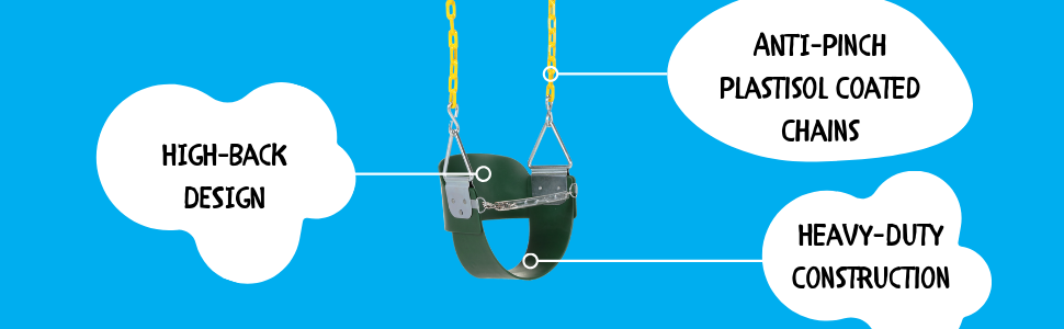 eastern jungle gym backyard play-set swing set accessories and swings toddlers high back half bucket