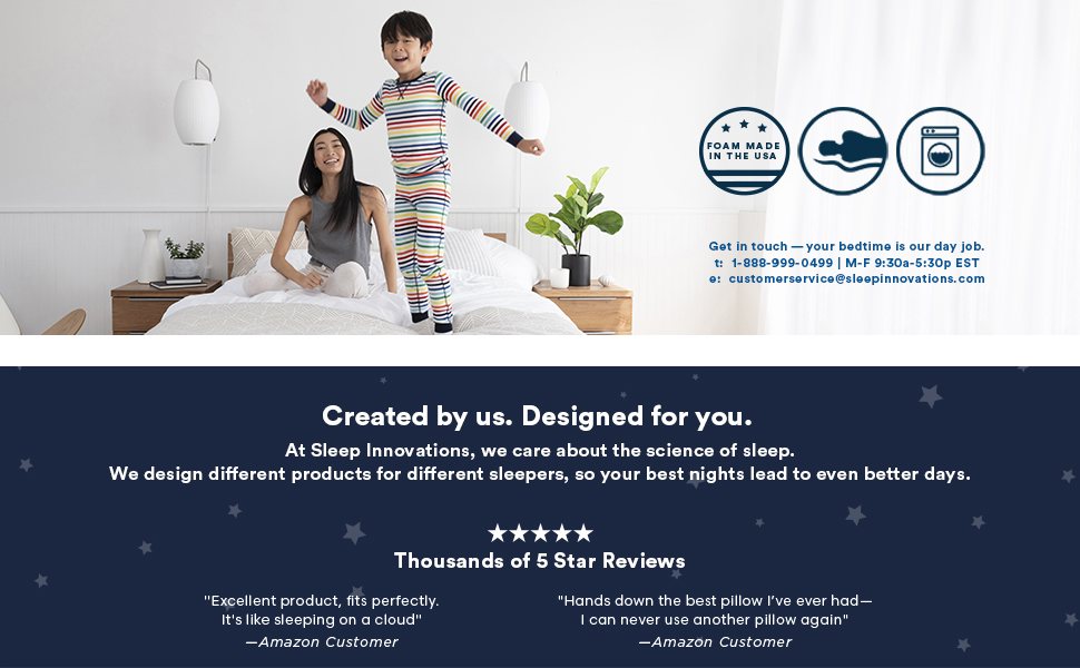 Amazon Com Sleep Innovations 2 In 1 Ventilated Gel Memory Foam