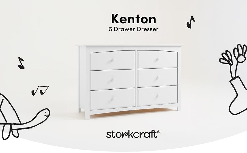 Drawer オールインワン 34 Amazon.com: Storkcraft Kenton 6 Drawer Double Dresser (White