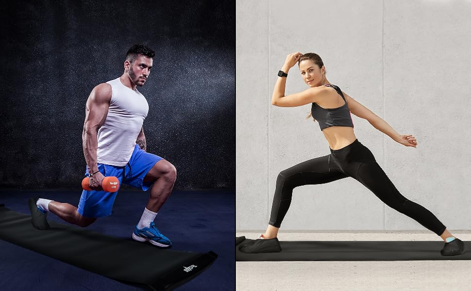 Yes4All Slide Board Workout Board with Carrying Bag and