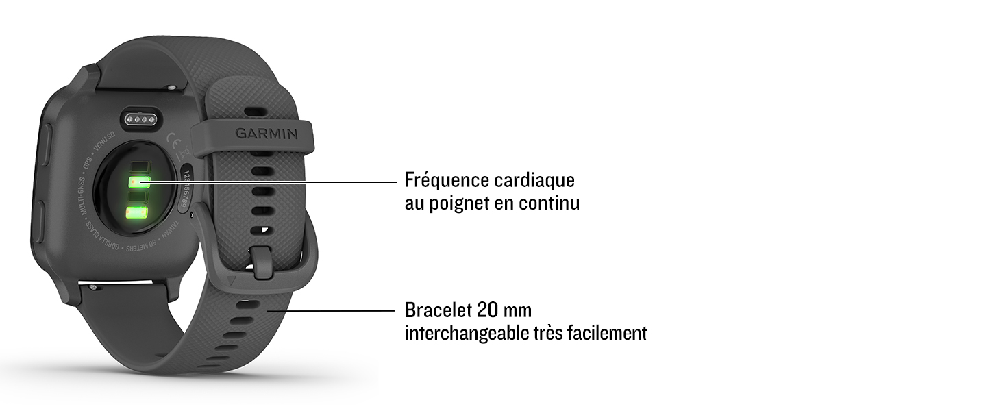 Garmin Venu SQ Musique 3,3 cm (1.3 ») 33 mm Noir GPS (satellite)