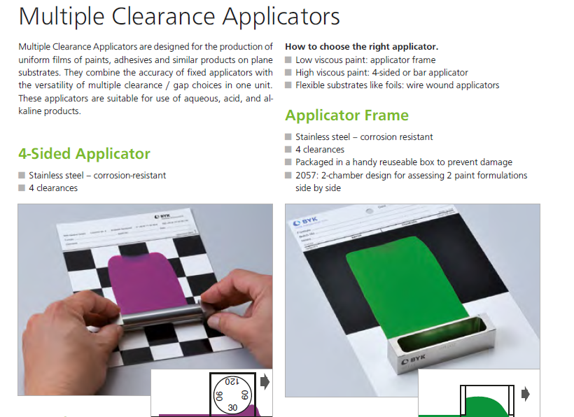 BYKGardner 2020 4Sided Applicator, 60 mm Film Width, 30120 µm Gap