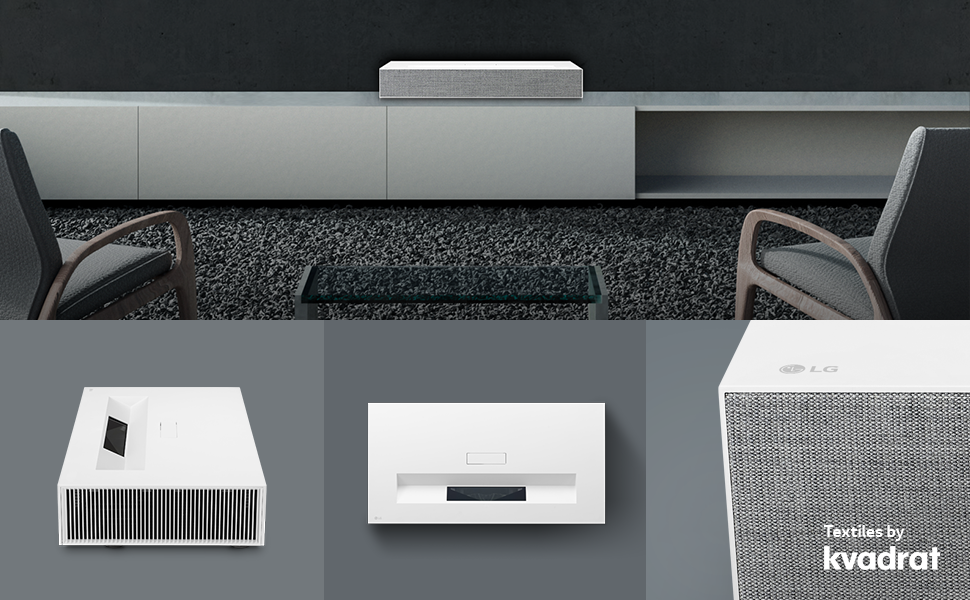 LG HU85LS 4K UHD Laser Smart Home Theater CineBeam Projector, White ...