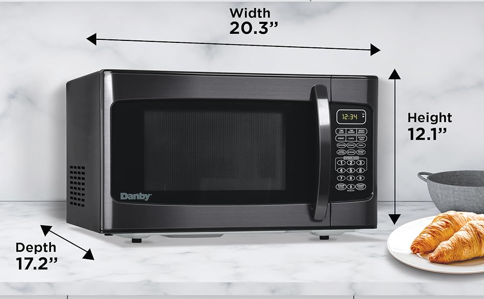 Danby DMW11B1BBSDB 1.1 Cubic Foot Countertop Microwave Black