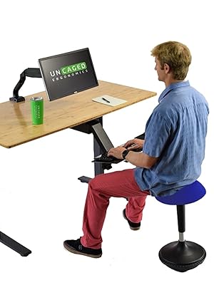 adjustable height swivel active sitting chair standing desk stool
