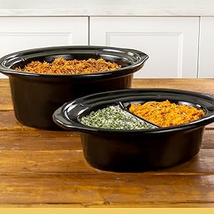 Crockpot Choose-a-Crock stonewares with different prepared foods