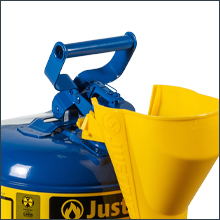 USA made Justrite Type I steel safety can kerosene gasoline diesel funnel Easy to use