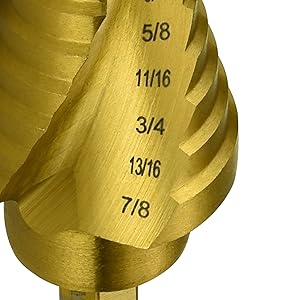 drill bit step wood metal hole drilling hex shank high speed HSS steel