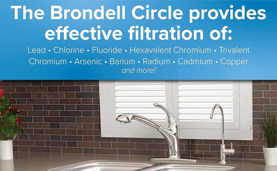 Brondell Circle Reverse Osmosis System, Under Sink, Black 4 Stage RO