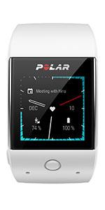 Polar M600 Smartwatch con GPS Integrado y Pulsómetro de Muñeca, Unisex Adulto, Negro, M/L