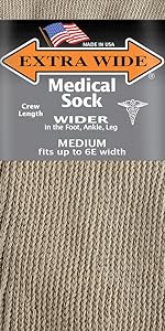 medical sock extra wide