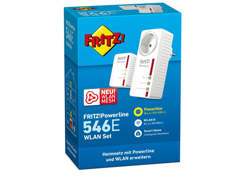 AVM FRITZ!Powerline 546E / 510E WLAN Set /: Amazon.de: Computer & Zubehör