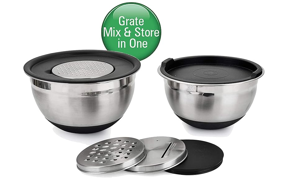 Hamilton Beach 2Piece Premium Stainless Steel Mixing Bowl