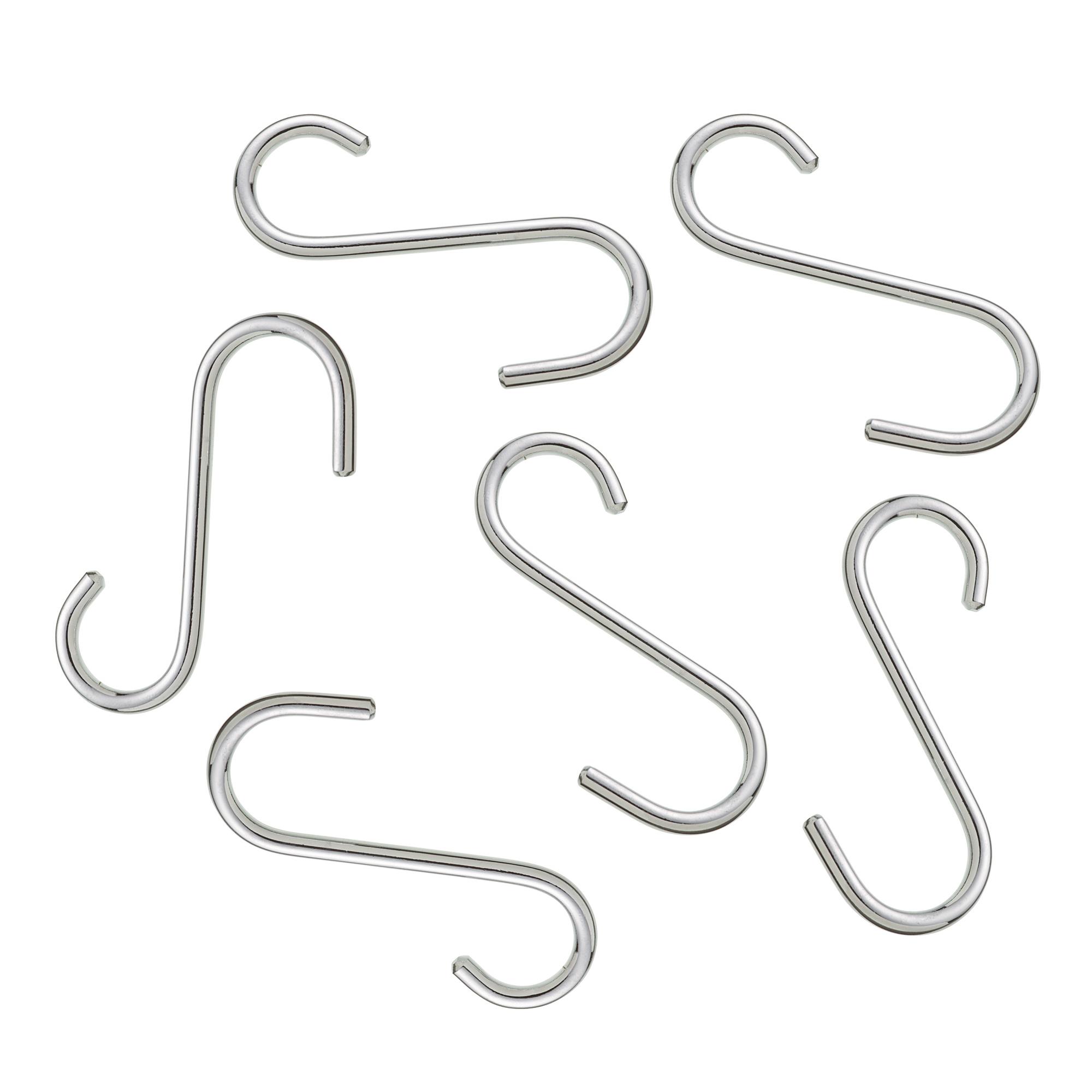 KitchenCraft Mini Stainless Steel Hanging 'S' Hooks, 5.5 cm (Bag of 6