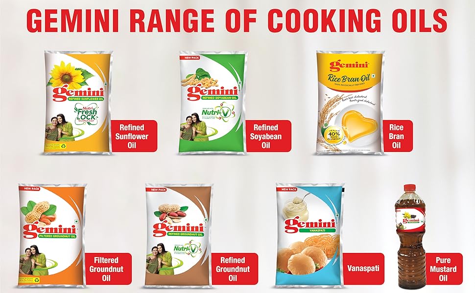 Gemini Groundnut Oil Jar, 5L Amazon.in Grocery & Gourmet Foods