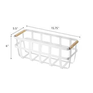 Dimension image for Storage Basket - Two Sizes on a white background
