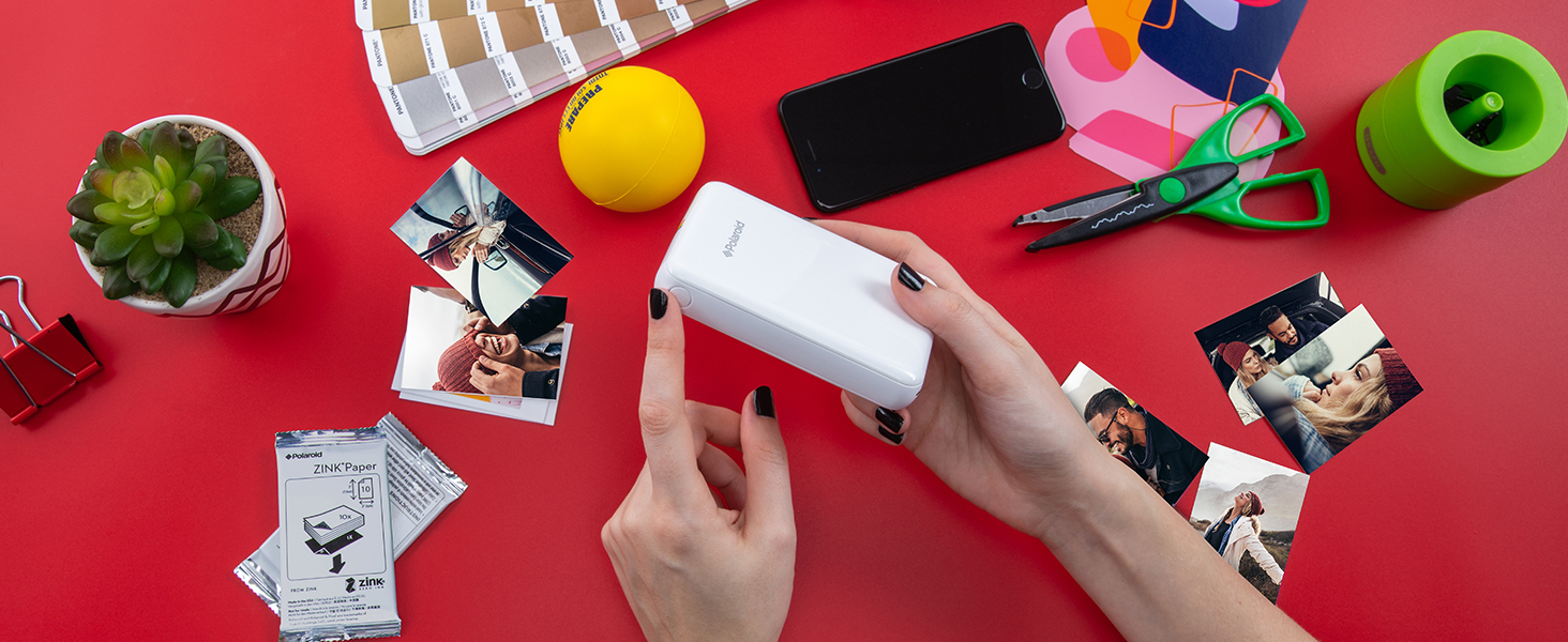 Polaroid ZIP Wireless Mobile Photo Mini Printer (White) Compatible w/ iOS & Android, NFC & Bluetooth Devices