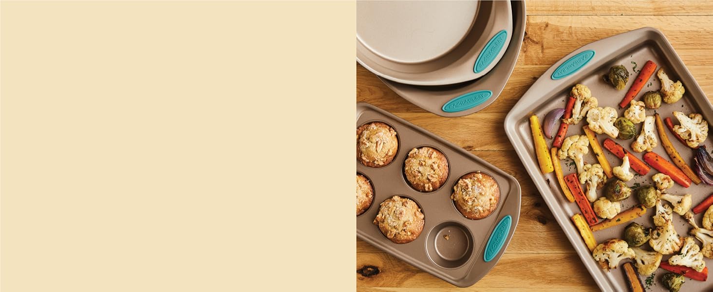 bakeware, nonstick bakeware, baking pans, baking sheet, cookie pan, loaf pan, cake pan, muffin pan