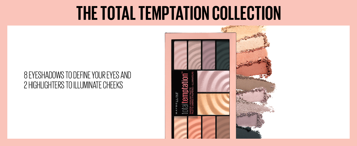 8 eyeshadows to define your eyes and 2 highlighters to illuminate cheeks