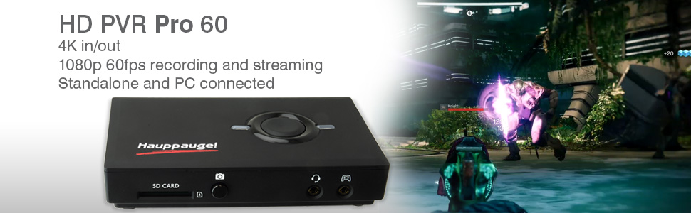 HD PVR Pro 60 - Cattura E Streaming 4K In/Out, 1080p60fps, Per Console E PC, Con Modalità Standalone SD