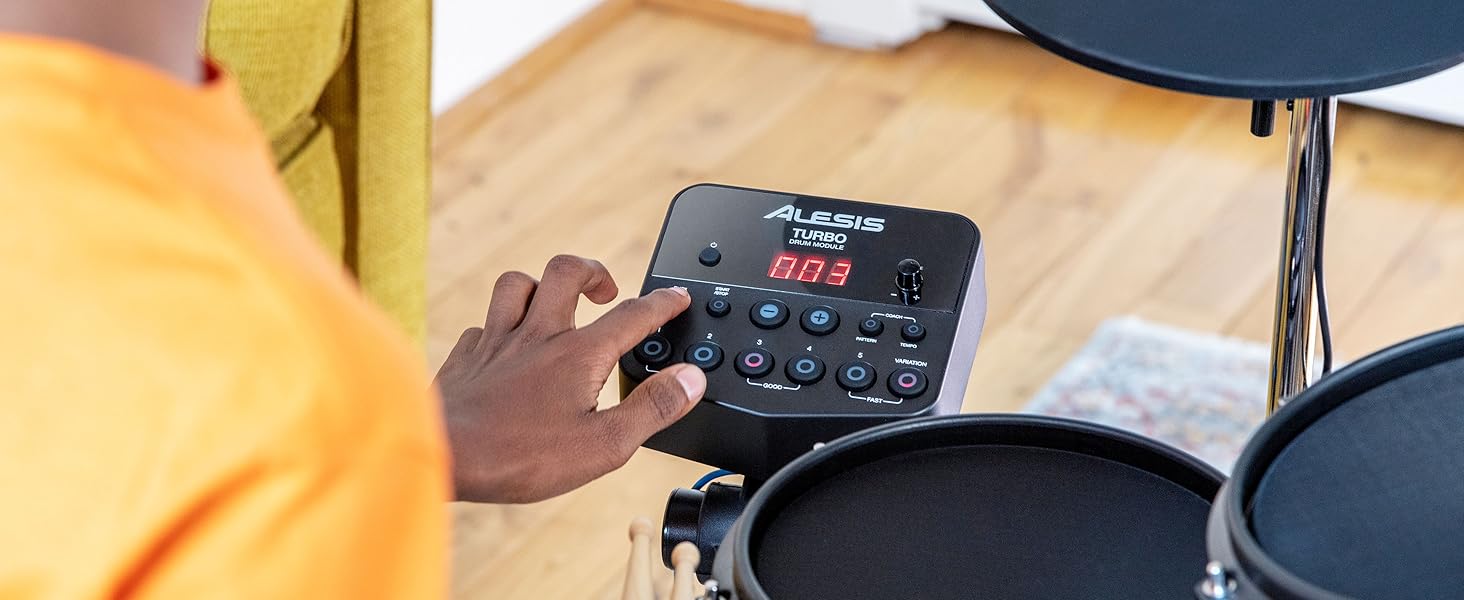 Alesis Drums Turbo Mesh Kit Seven Piece Mesh Electric Drum Set With